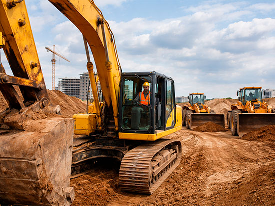 Maquinaria pesada en construcción